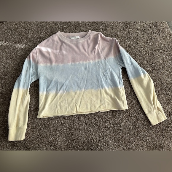 Rainbow tie dye patterned sweater medium spiritual gangster crew neck - Picture 5 of 13